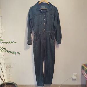 Mango MNG Denim Dark Blue-green Coveralls M